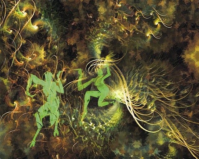 Free surreal abstract dancing illustration