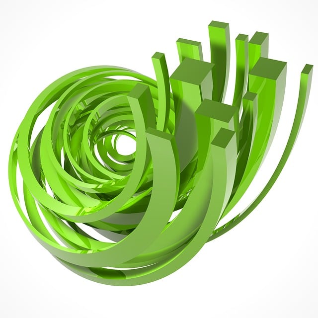 Free swirl green abstract illustration