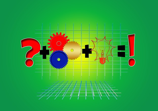 Free gears logo question mark illustration