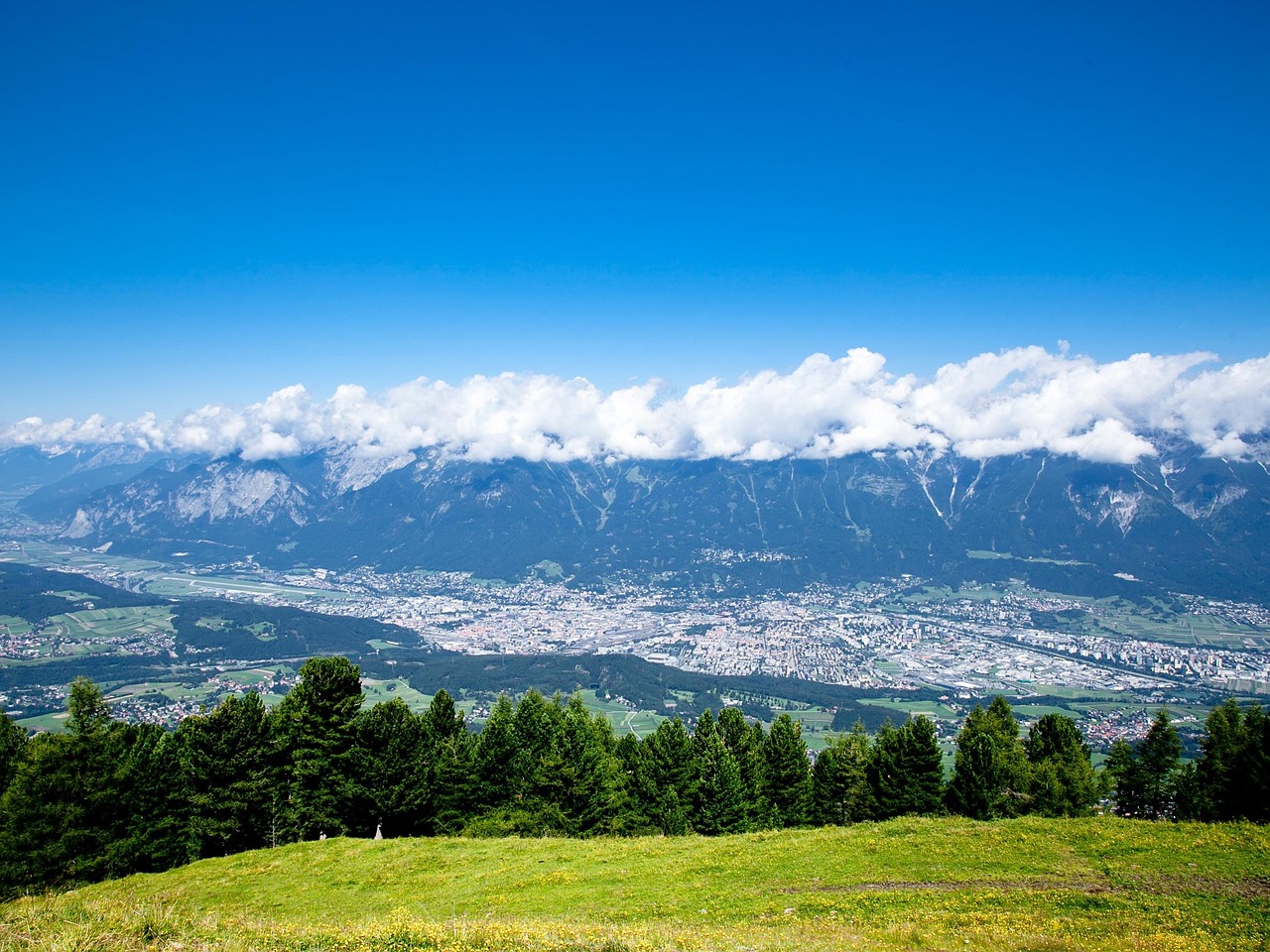 Innsbruck, Fjell, Landskap, Utsikt Over Dalen