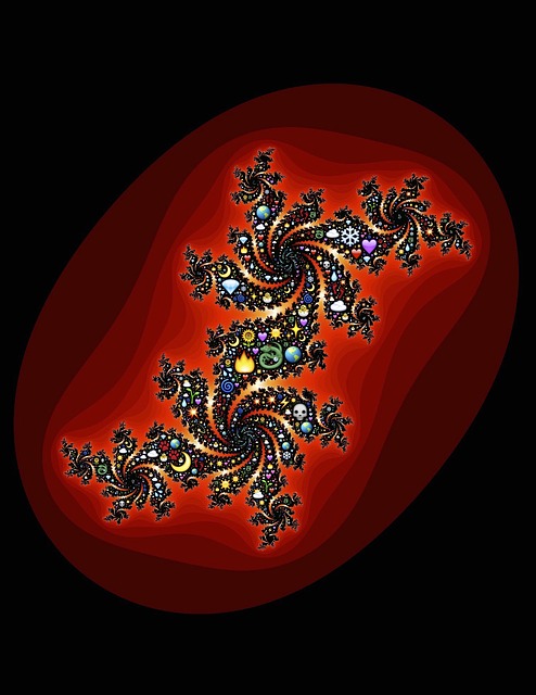 Free fractal design budding illustration