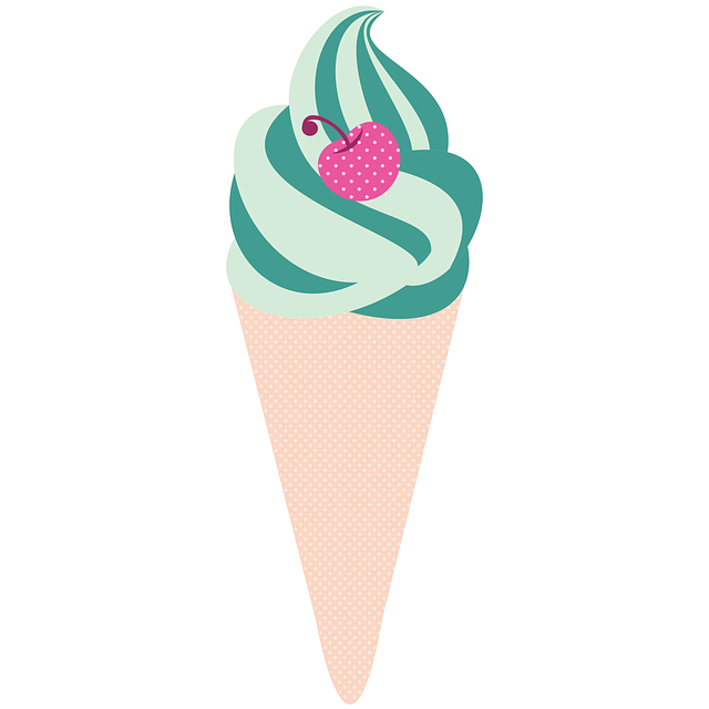 Free ice-cream cone mint illustration
