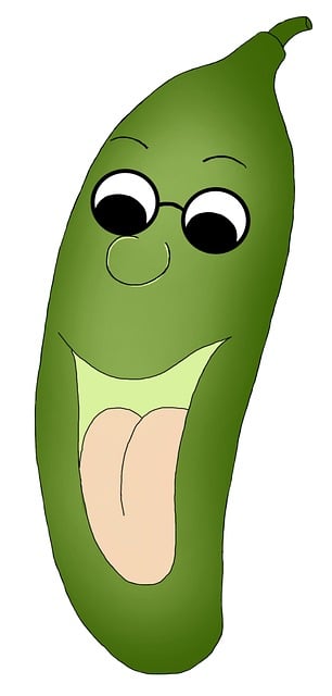 Free cucumber vegetables comic illustration