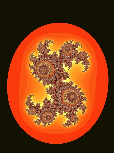 Free fractal pattern budding illustration