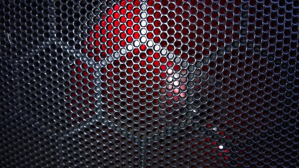 Sonido, Altavoz, Neto, Rojo, Perforación