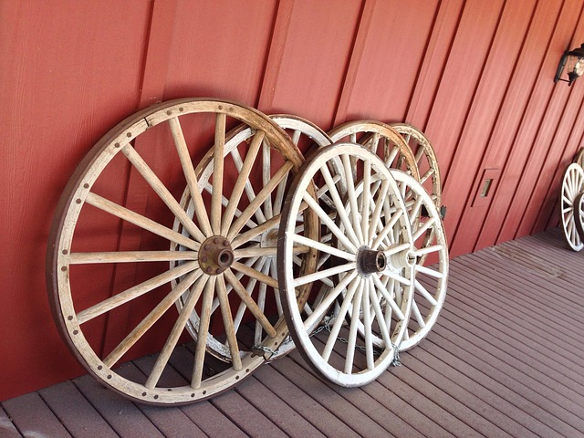 Wagen, Räder, Holz, Hölzern, Rustikal