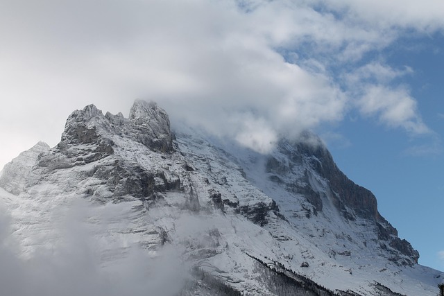 Eiger, Bjerg, Skyer, Kontrast, Alperne