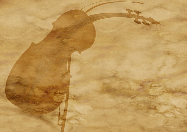 Free paper parchment violin illustration