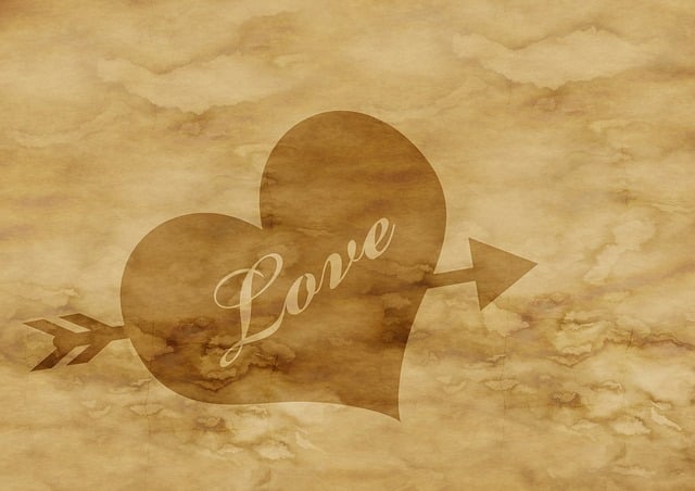 Free paper parchment heart illustration