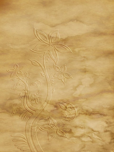Free paper parchment floral background illustration