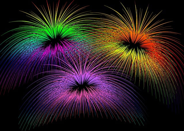 Sterne, Feuerwerk, Feier, Feuerwerk