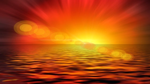 Free sunset cloud meditation illustration