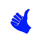 thumb, high, success