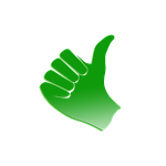 thumb, high, success