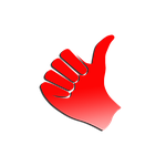 thumb, high, success
