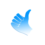 thumb, high, success