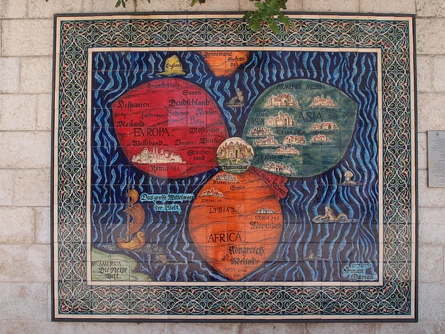 Jerusalem, Kunst, Centret, Fred, Kort