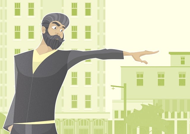 Free man beard to point illustration