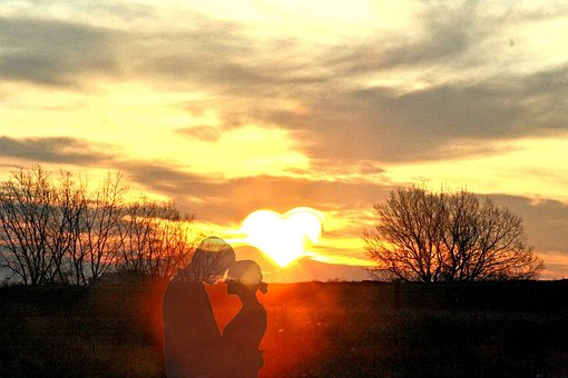Pareja, Sol, Pareja De Enamorados