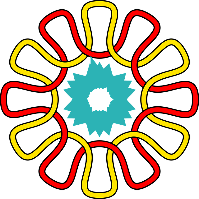 Free round star colors vector