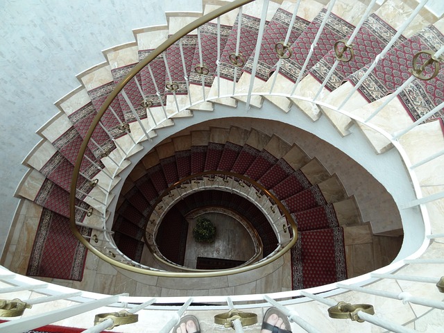 Spiral, Treppe, Empfangshalle, Regal