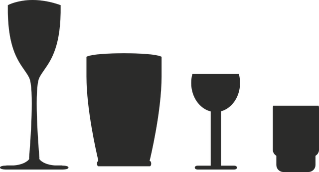 Free glass silhouettes chalice vector