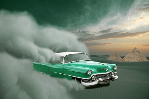 Auto, Cadillac, Auto Tapeten, Wüste