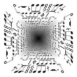 music, vanishing point, center