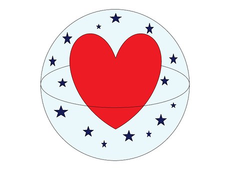 Free Heart Christal Bowl illustration and picture