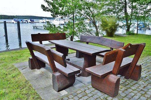 Sitzkombination, Holz, Rustikal, Tisch