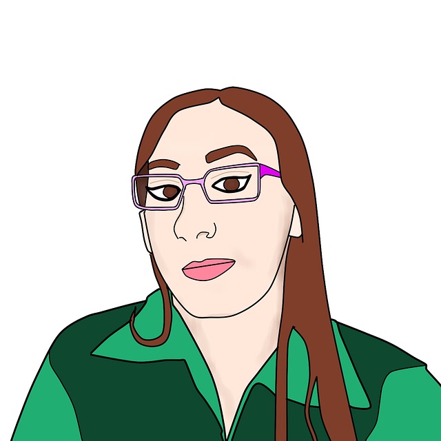 Free woman portrait intellectual illustration