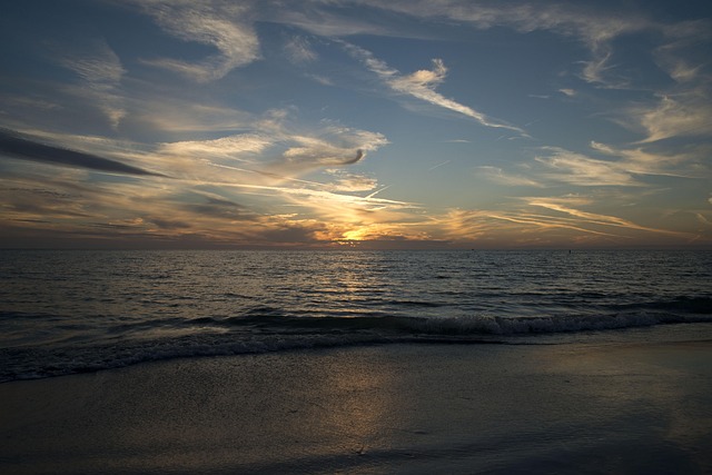 Pôr Do Sol, Praia, Oceano, Agua, Céu