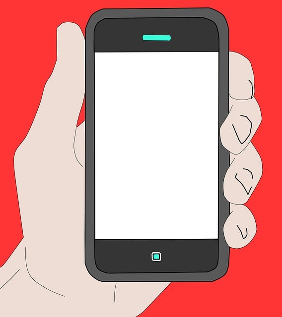Free cell phone hand technology illustration