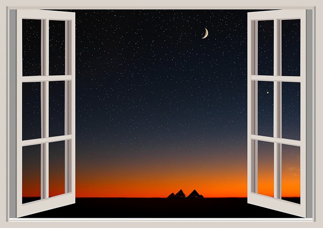 Free sunrise sunset pyramids illustration