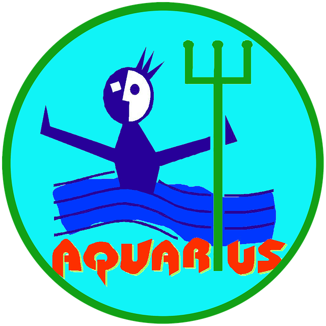 Free aquarius astrology zodiac illustration