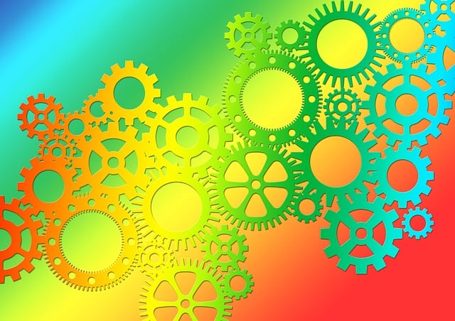 Free gears function together illustration