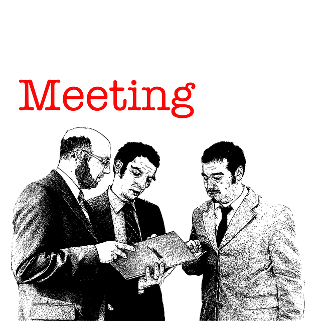 Free men meeting meet illustration