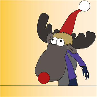 Free Reindeer Christmas vector and picture