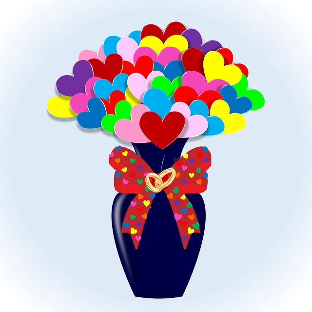 Free marriage equality bouquet illustration