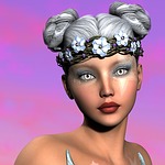 woman, make up, head