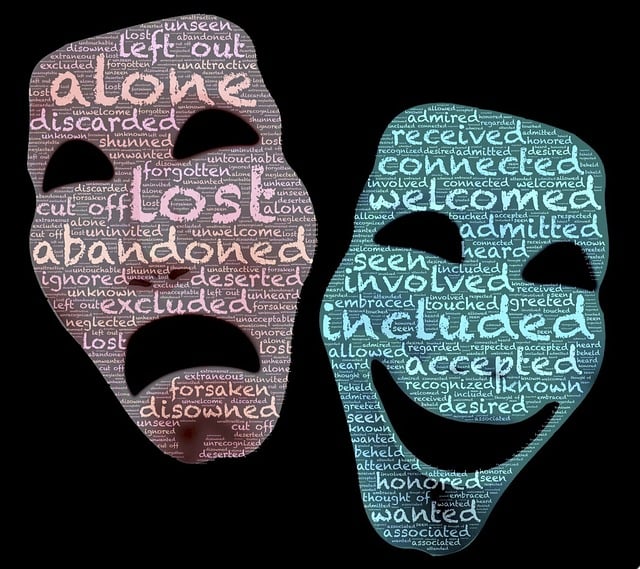 Free masks persona duality illustration