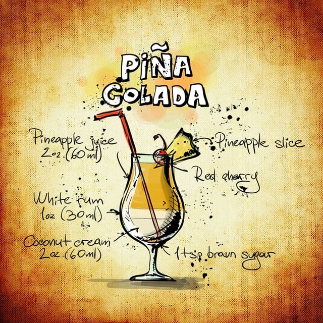 Free Cocktail Pina Colada illustration and picture