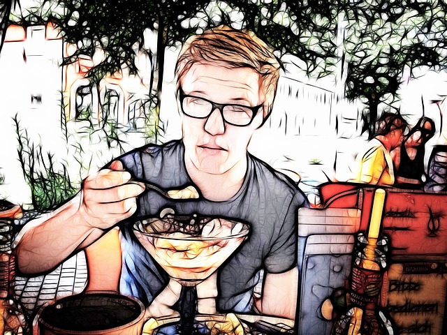 Free eating ice cream boy person illustration