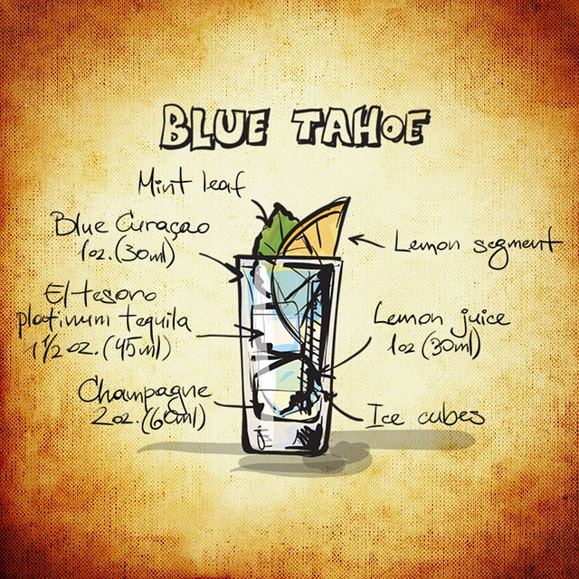 Blue Tahoe, Cocktail, Getränk, Alkohol