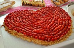 strawberries, strawberry cake, heart