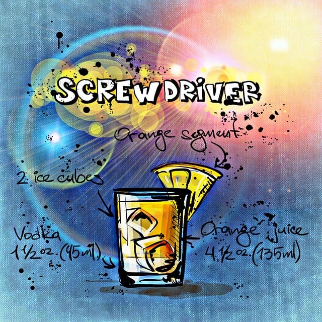 Free screwdriver nature cocktail illustration