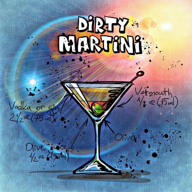 Free Dirty Martini Cocktail illustration and picture