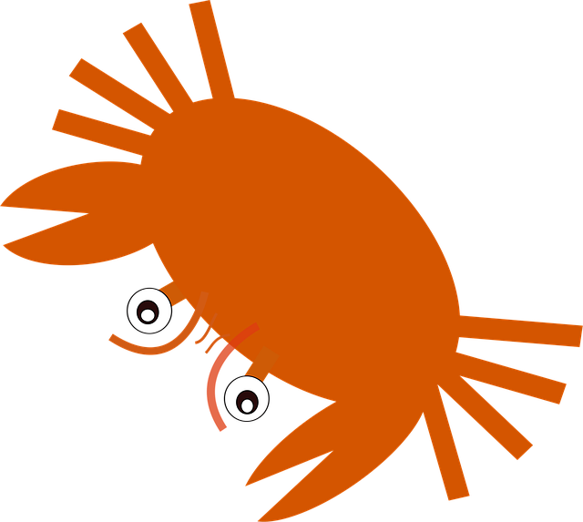 Free crab red seafood vector