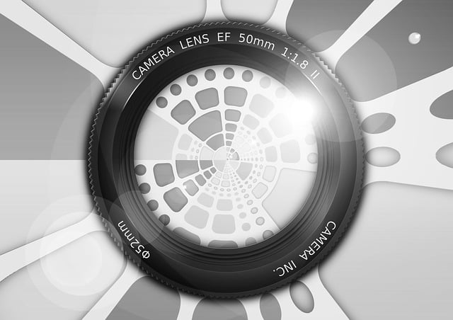 Free lens camera abstract illustration
