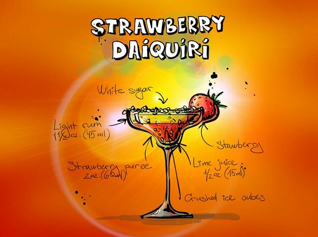 Strawberry Daiquiri, Natur, Cocktail